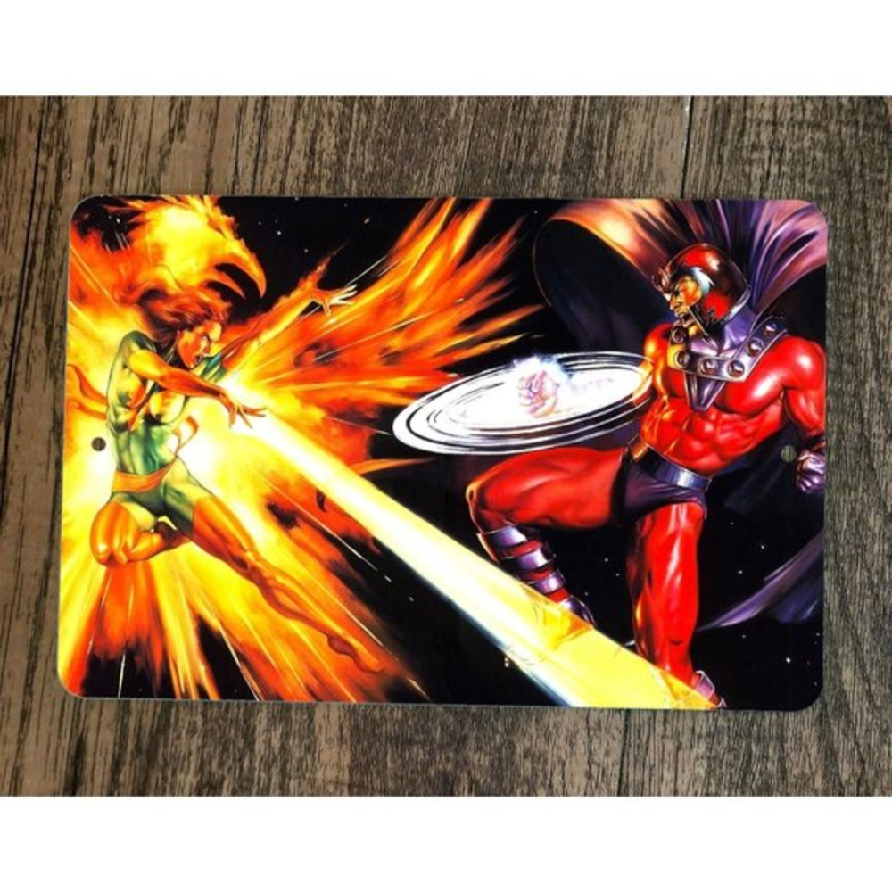 Phoenix vs Magneto 8x12 Metal‎ Wall Sign Marvel Comics